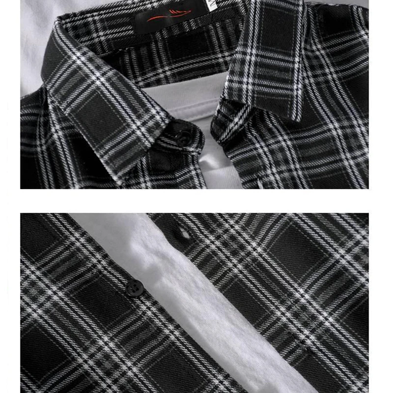 Korean Style Oversized Plaid Shirt Women Tops Turn-Down Collar Loose Long Sleeve Casual Shirts 2020 Fashion Many Colour - Image 6